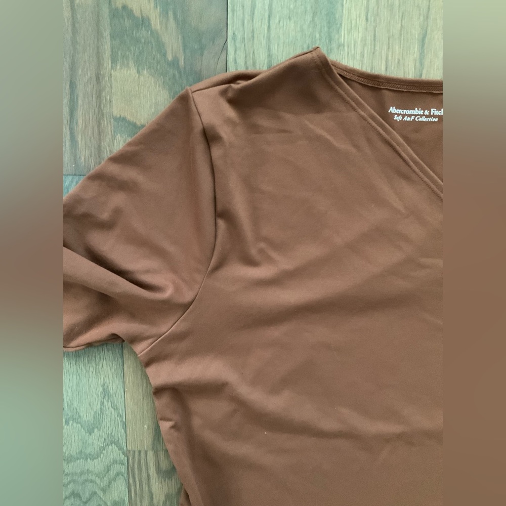 Abercrombie & Fitch Rust Color Long Sleeve Asymme… - image 5